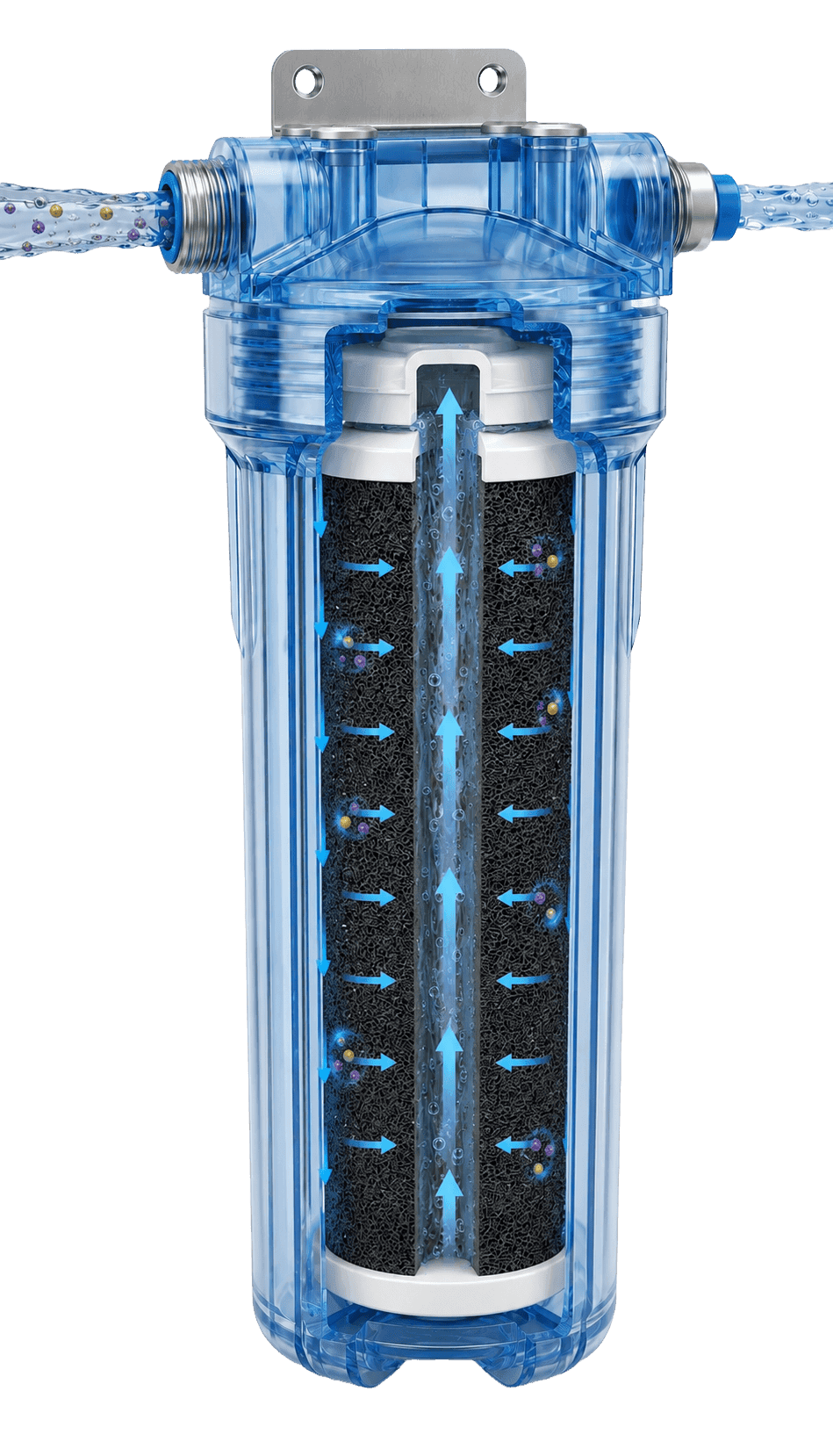 Catalytic carbon cutaway
